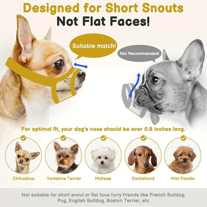 Muzzle For Short Snout and Small Medium Dogs