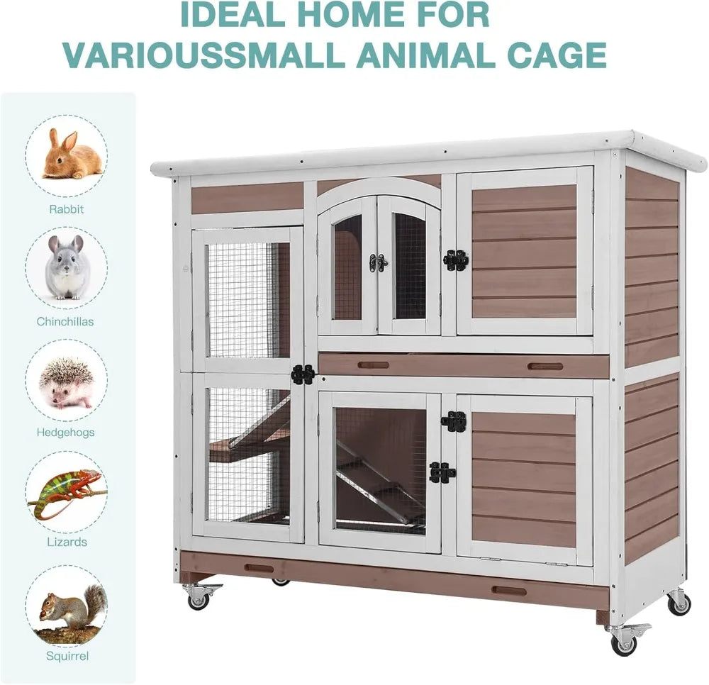 Rabbit Hutch Indoor Bunny House Guinea Pig Cage