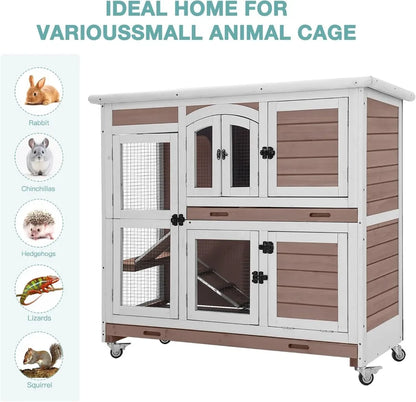 Rabbit Hutch Indoor Bunny House Guinea Pig Cage
