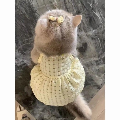 Cat Short Summer Strap Skirt Cat Lightweight Breathable