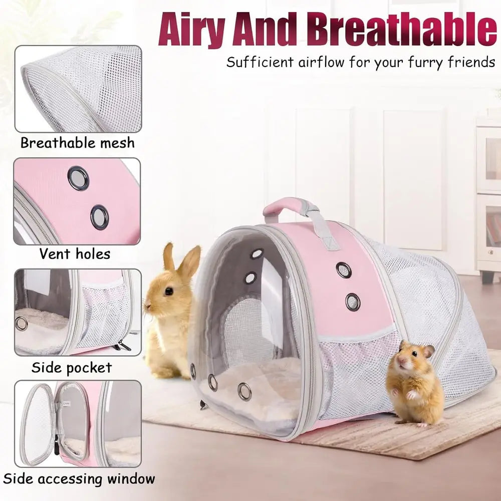 Expandable Portable Backpack Travel bag for Small Animals