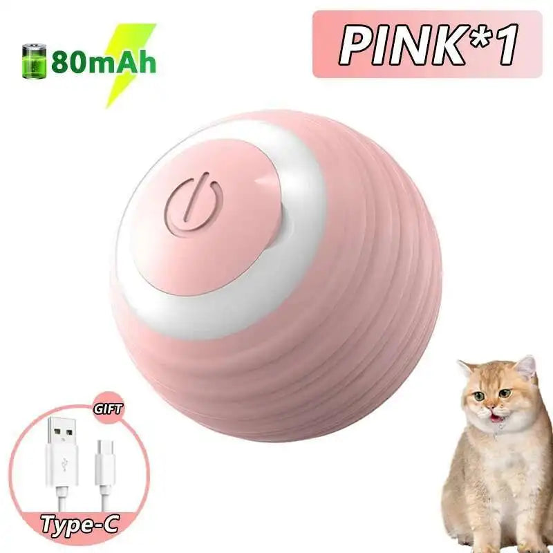 Smart Ball Electronic Interactive Pet Toy Bouncing, Rolling & Lights