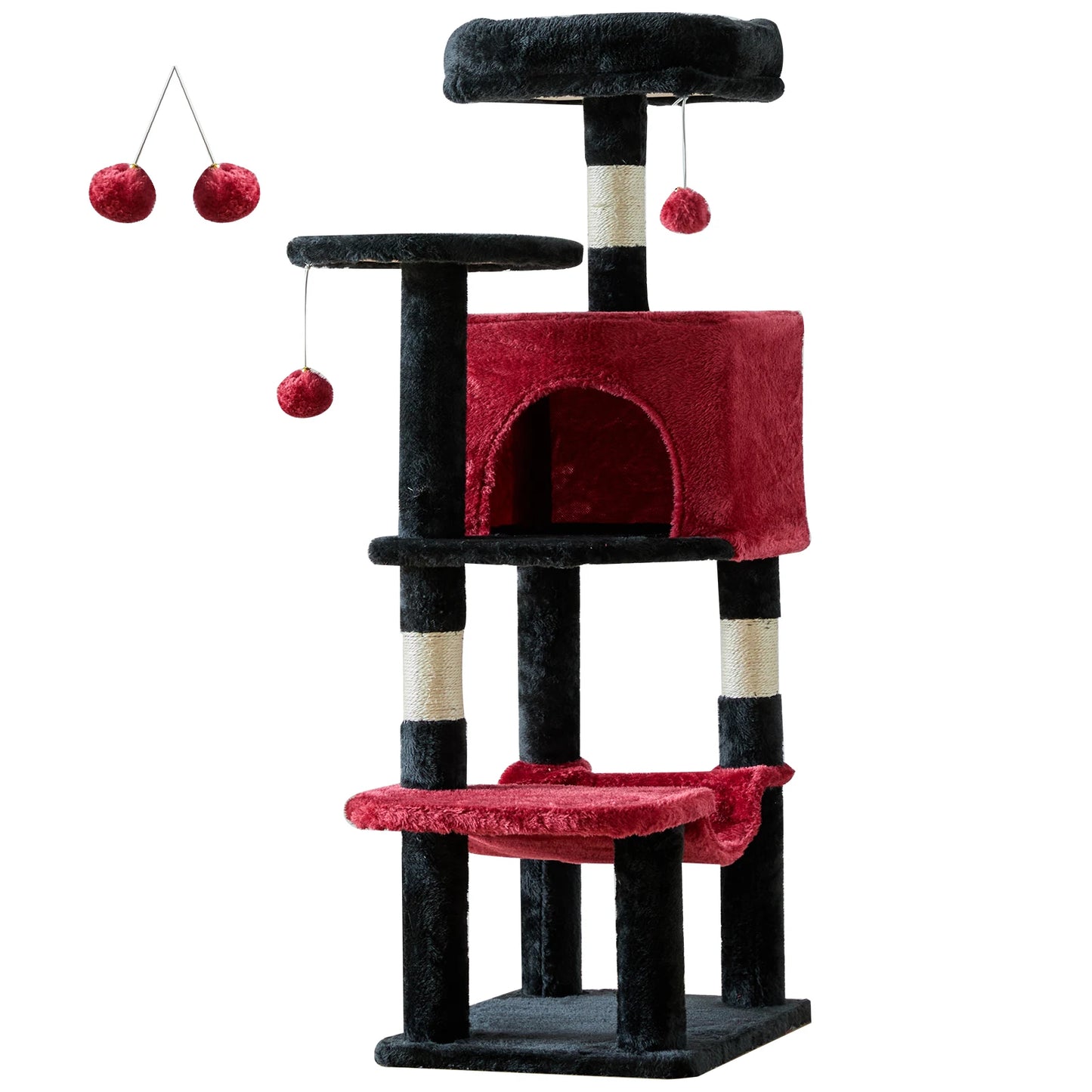 44In Cat Tree Tall Multi-Cat Climbing Scratching Tower