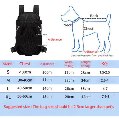 Double Shoulder Breathable Portable Pet Carrier Backpack