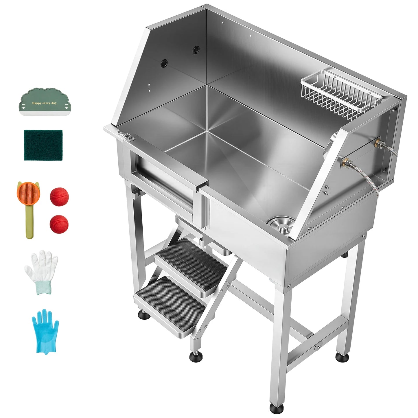 34" Dog Washing Stainless Steel Dog Wash Sink & Shower
