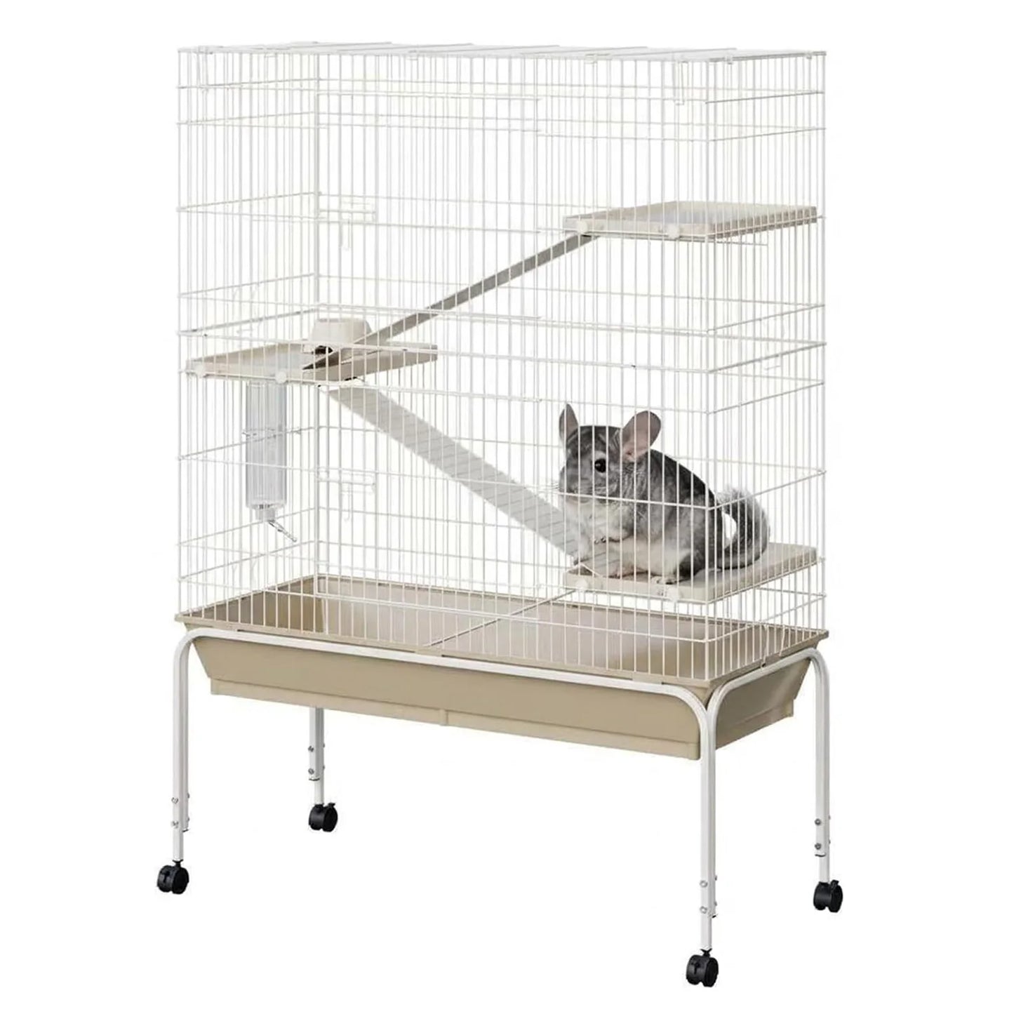 47/55 Inch Small Metal Animal Cage with Wheels