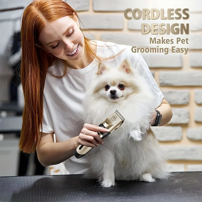 Low-noise professional USB rechargeable pet grooming tool set