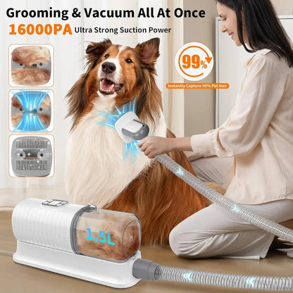 Dog Vacuum and Hair Dryer for Shedding & Grooming
