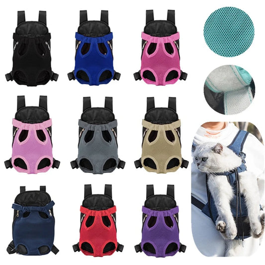 Double Shoulder Breathable Portable Pet Carrier Backpack