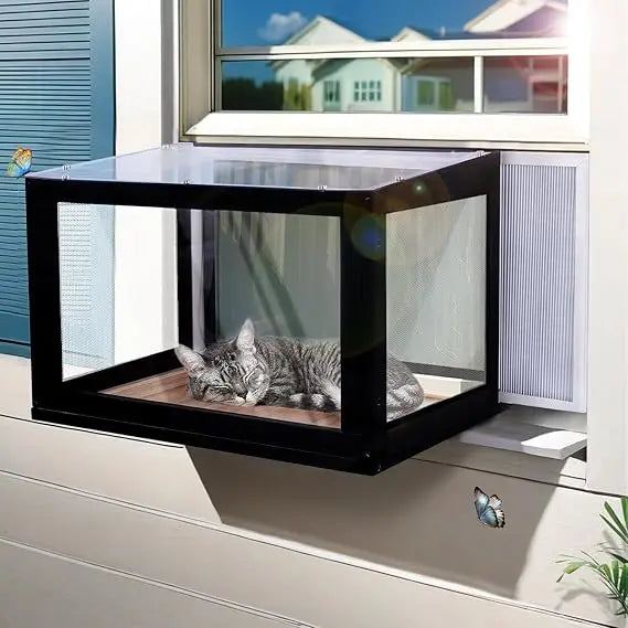 Outdoor Sunbathing Window Box Cat Enclosure