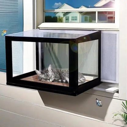 Outdoor Sunbathing Window Box Cat Enclosure
