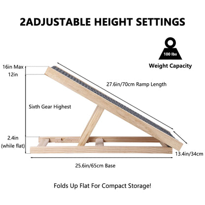 Lightweight, Adjustable Pet Dog Ramp Climbing Ladder