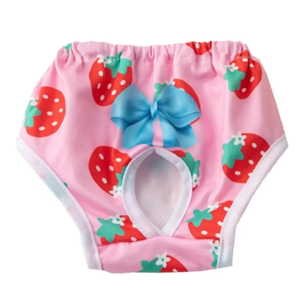 Washable Dog Pants Cartoon Print Leakproof & Breathable