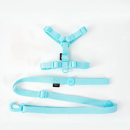 Adjustable Puppy Harness Reflective Dog Collar and Leash Set
