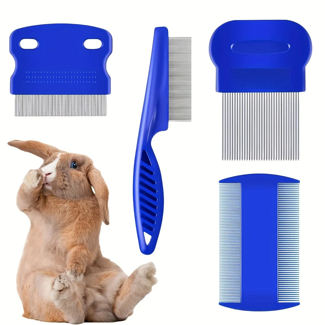 Flea and Lice Combs, Stainless Steel Rabbit, Dog, Cat