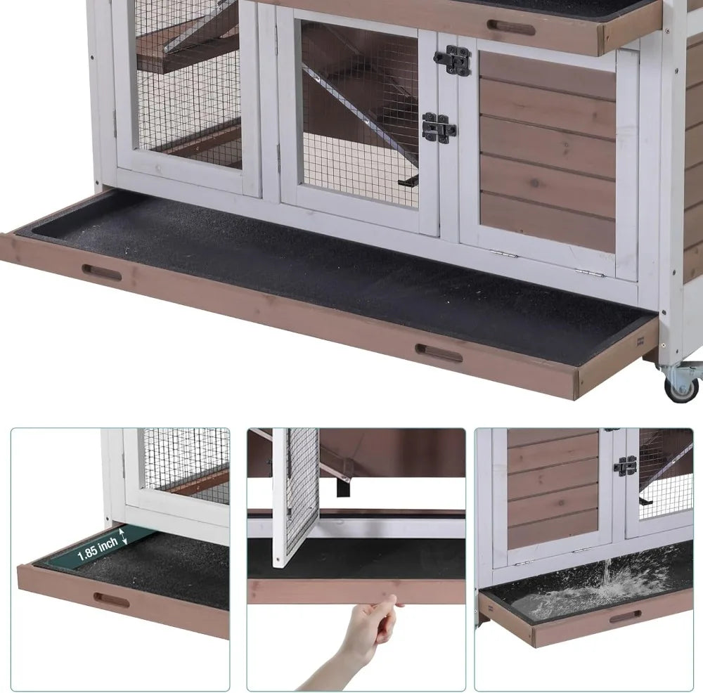 Rabbit Hutch Indoor Bunny House Guinea Pig Cage