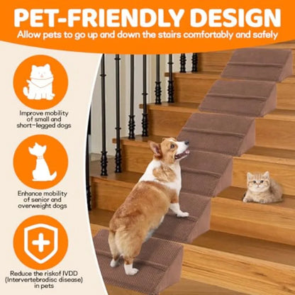 Non-Slip Foam Small Dog & Cat Stair Ramps