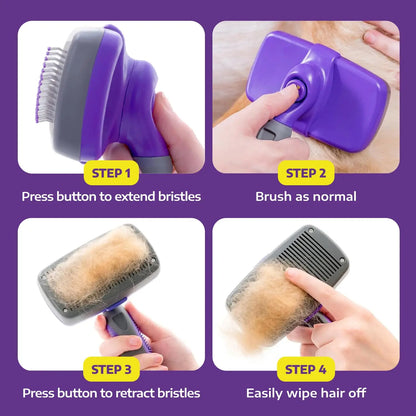 Self-Cleaning Slicker Shedding Brush