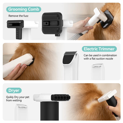 Pet Grooming Vacuum Cleaner & Hair Dryer Pet Grooming Set