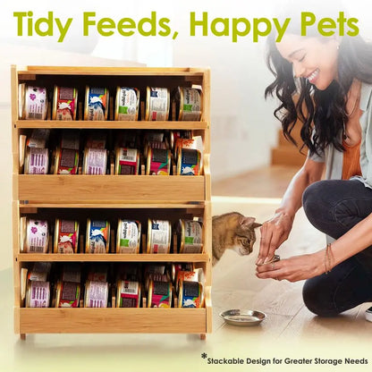 Cat Food Can Organizer for Pantry, Holds 36 3oz Cans