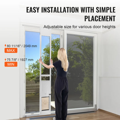 Adjustable Sliding Glass Door Aluminum Frame Tempered Glass