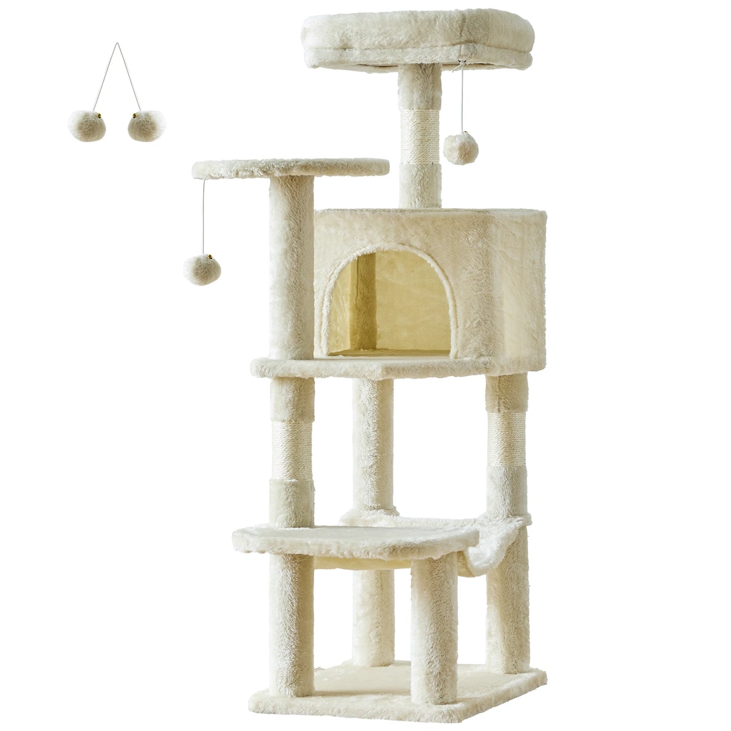 44In Cat Tree Tall Multi-Cat Climbing Scratching Tower