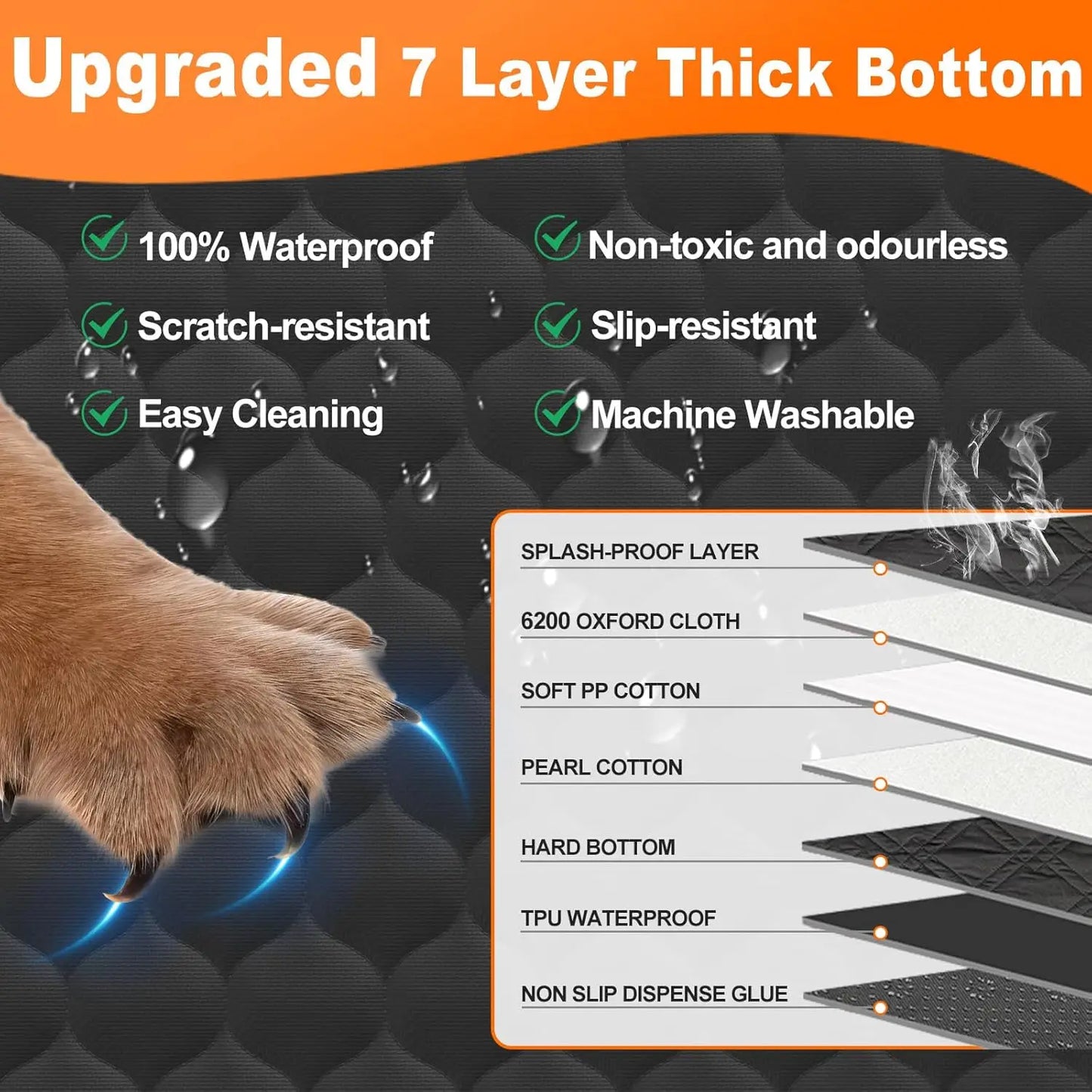 Waterproof Pet Travel Accessories Foldable Car Seat Protector