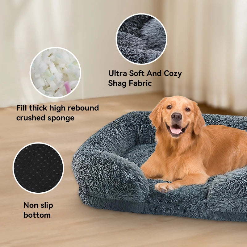 Thickened orthopedic dog bed removable, washable cover