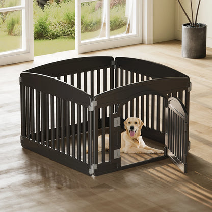 Plastic Dog Playpen 6 Panel 24IN Expandable Pet Fence