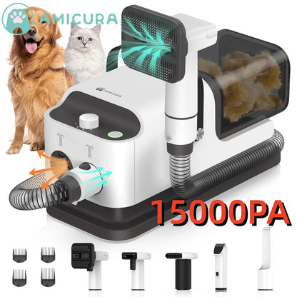 Pet Grooming Vacuum Cleaner & Hair Dryer Pet Grooming Set