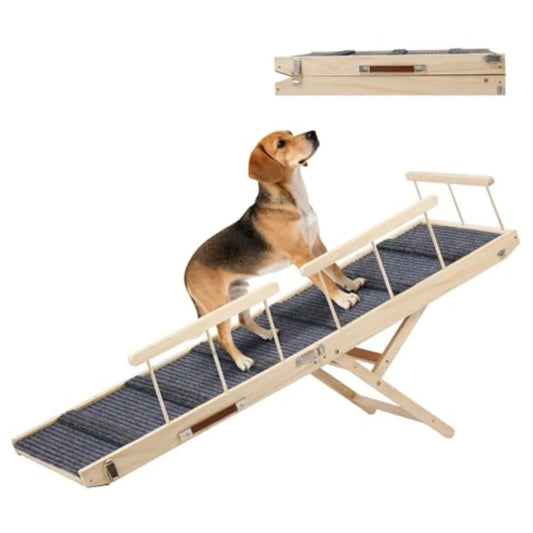 Adjustable, Foldable Dog Ramp for High Bed