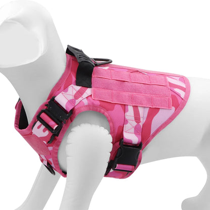 Military Pink Camouflage Dog Harness Large Medium Dogs