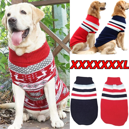 Christmas Knit Turtleneck Sweaters Extra Large Dogs