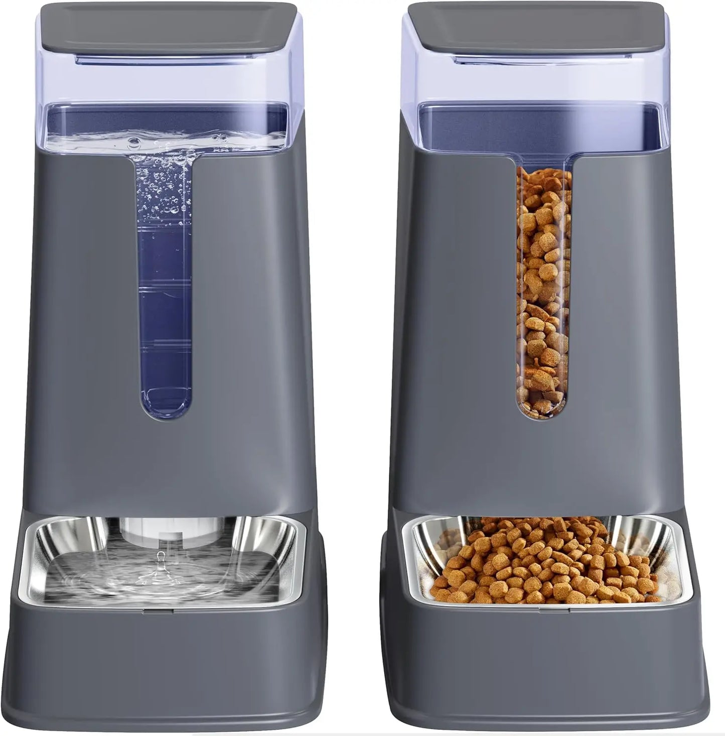 Automatic Pet Feeder and Water Dispenser Set